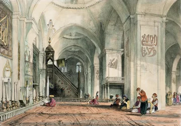 Grande mosquée de Brussa, planche 24 de «Illustrations of Constantinople», gravée par l